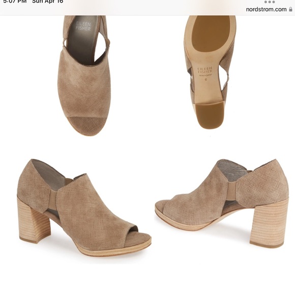 Eileen Fisher Milton Peep Toe Sandal - Picture 2 of 8